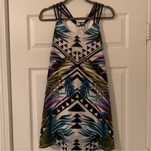 Tribal and Tropical. Size large dress.